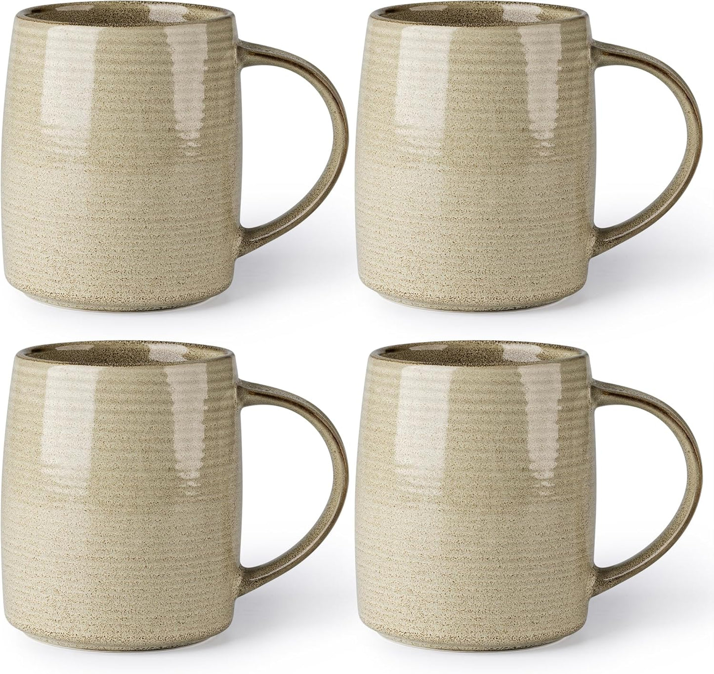 GBHOME Large Coffee Mugs Set of 4, 18oz Handmade Ceramic Coffee Mugs Set with Gradient color for