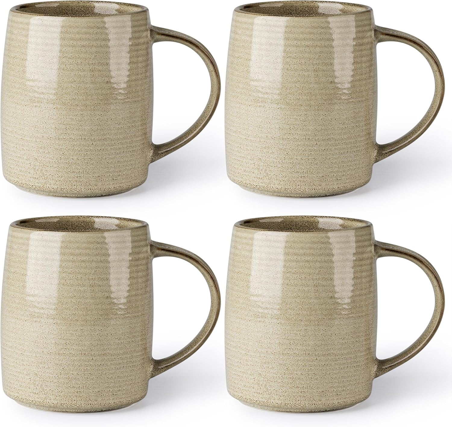 GBHOME Large Coffee Mugs Set of 4, 18oz Handmade Ceramic Coffee Mugs Set with Gradient color for
