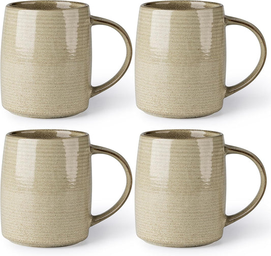 GBHOME Large Coffee Mugs Set of 4, 18oz Handmade Ceramic Coffee Mugs Set with Gradient color for