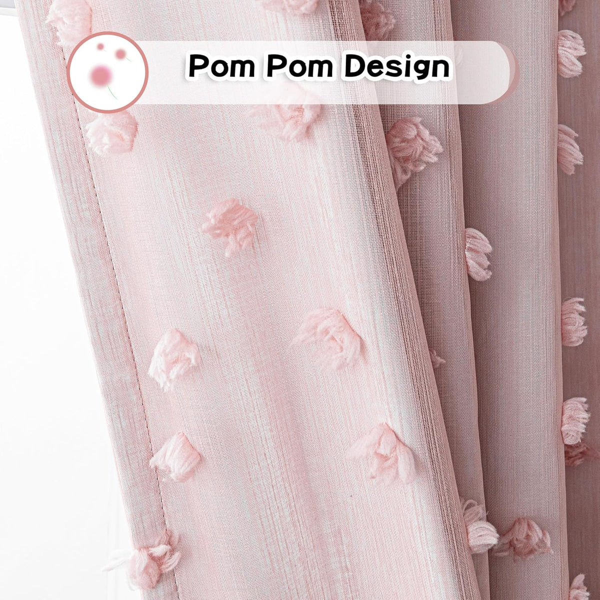 MYSKY HOME 100% Blackout Curtains for Girls Bedroom 95 Inch Long Total Room Darkening Curtain for