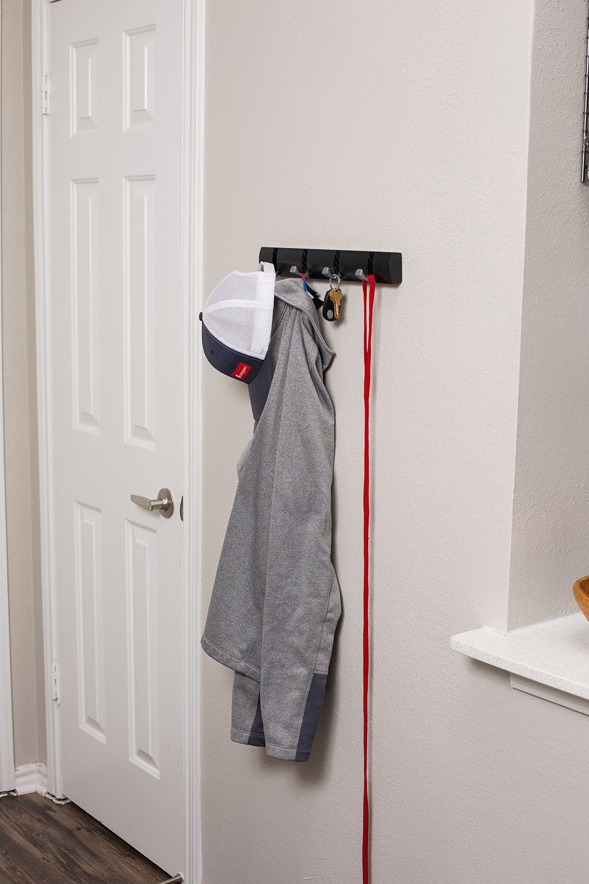 BIRDROCK HOME Folding Hook Coat and Hat Rack - 4 Hooks - 14 Inches - Wall Mount - Decorative Home