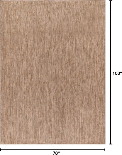 Washable Indoor Outdoor Rug 6x9 Weather Resistant Area Rugs Modern Solid Jute Rug for Porch Deck
