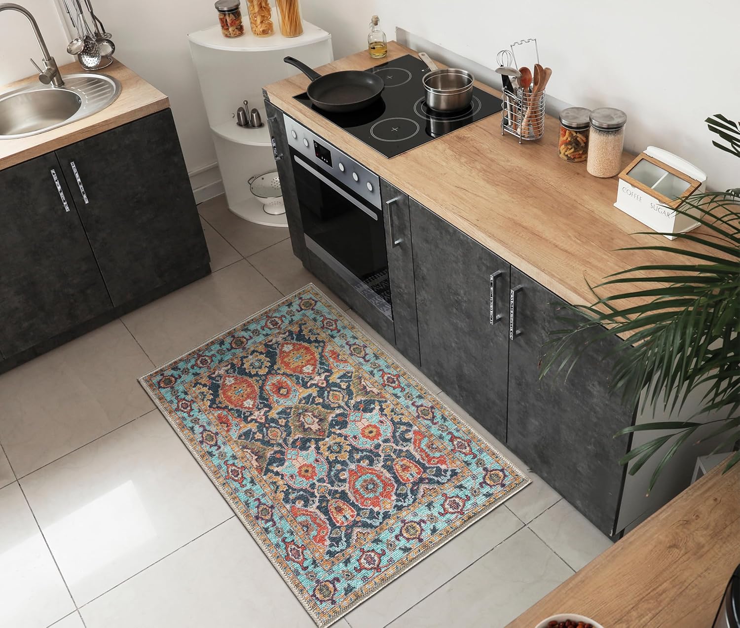 Keen Home Design 2x3 Rug - Machine Washable Entry Rug with Non-Slip Backing, Ideal for Enteryway