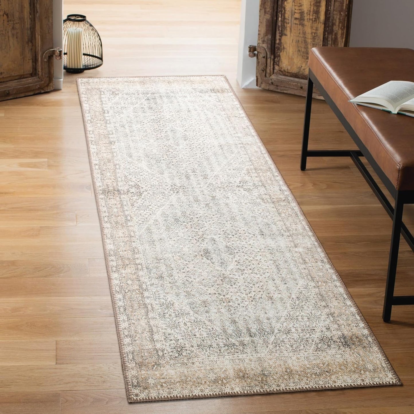 Keen Home Design 2x10 Rug - Machine Washable Runner Rug with Non-Slip Backing, Ideal for Hallway