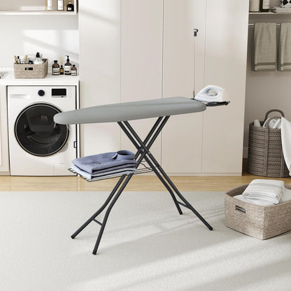 Yaheetech Ironing Board, Compact Iron Board with Cord Holder, Steam Iron Rest and Bottom Storage