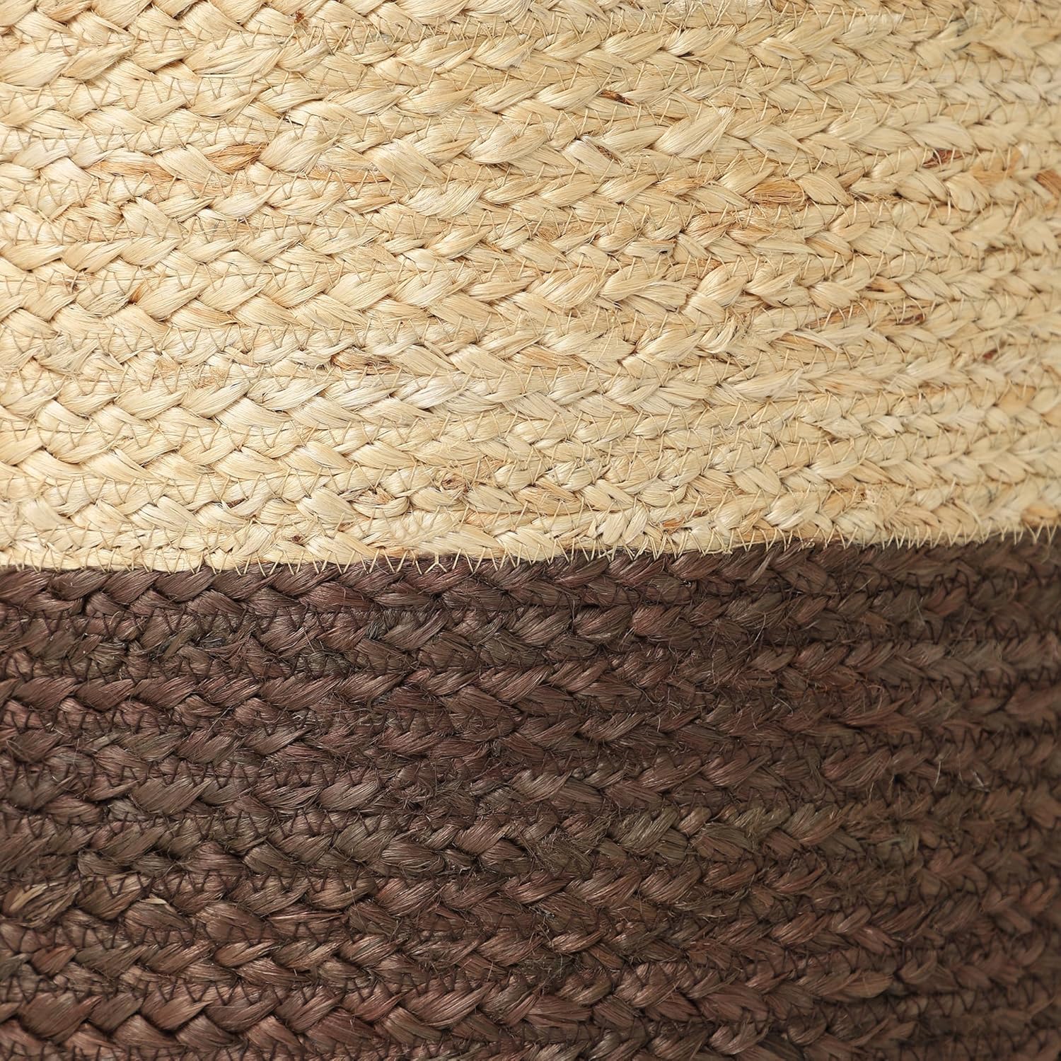 REDEARTH · Cylindrical Pouf Foot Stool Ottoman - Jute Braided Pouffe Poof Accent Sitting Footrest