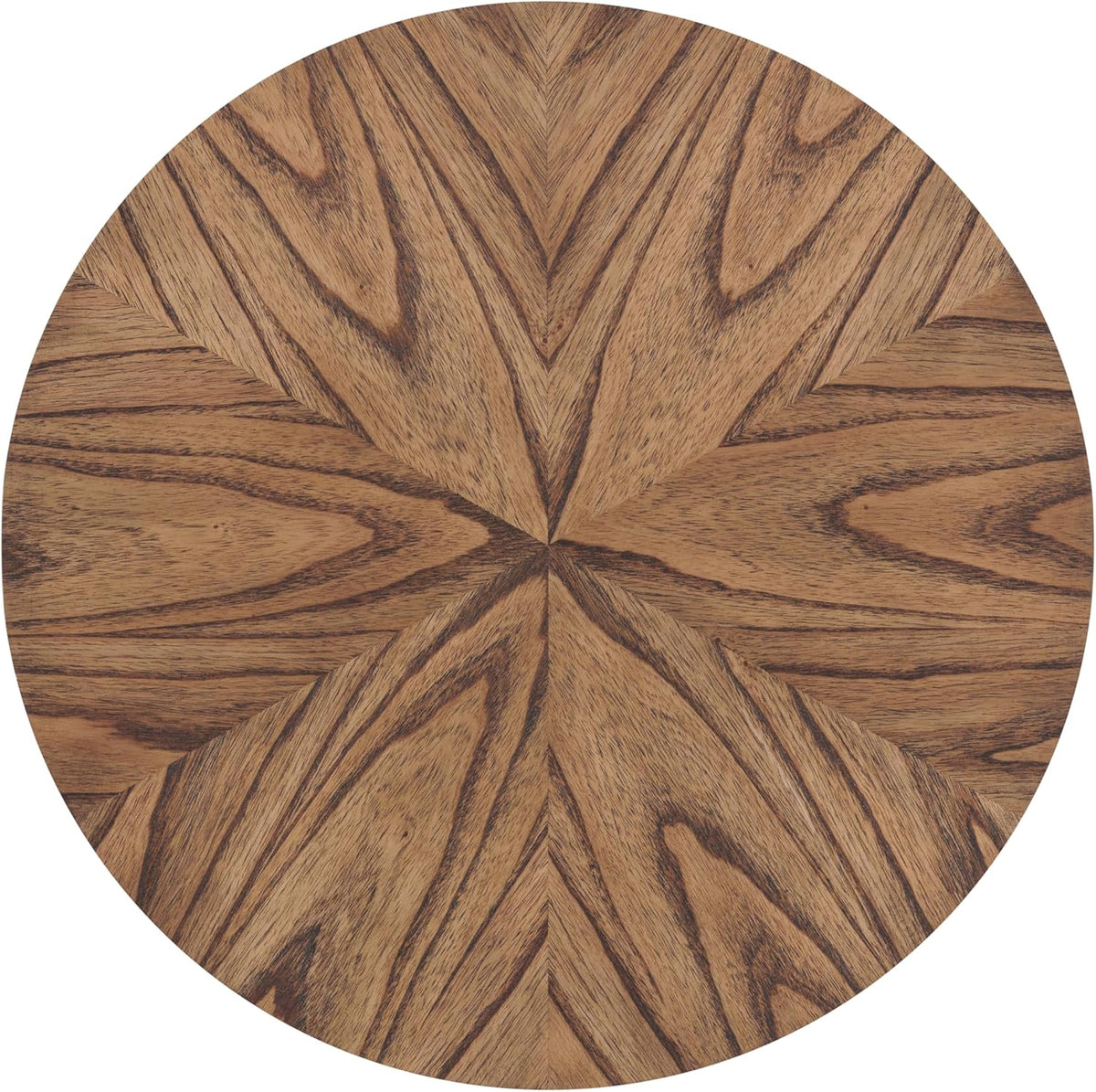 Martin Svensson Home Round Wood Nutmeg Brown Living Room End Side Accent Table Nightstand with