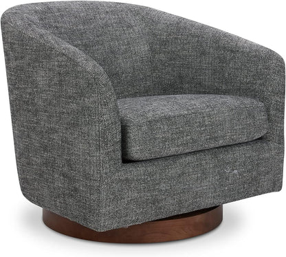 CHITA Swivel Accent Chair, FSC Certified Upholstered Fabric Barrel Chair for Living Room, Fully