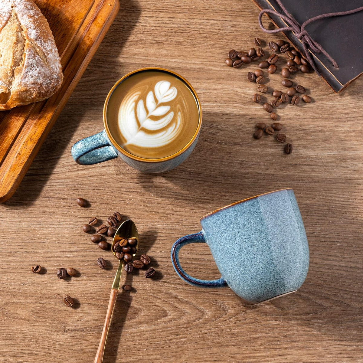 AmorArc 12oz Coffee Mugs, Ceramic Coffee Mugs set of 6 for Man, Woman, Dad, Mom, Modern Coffee Mugs