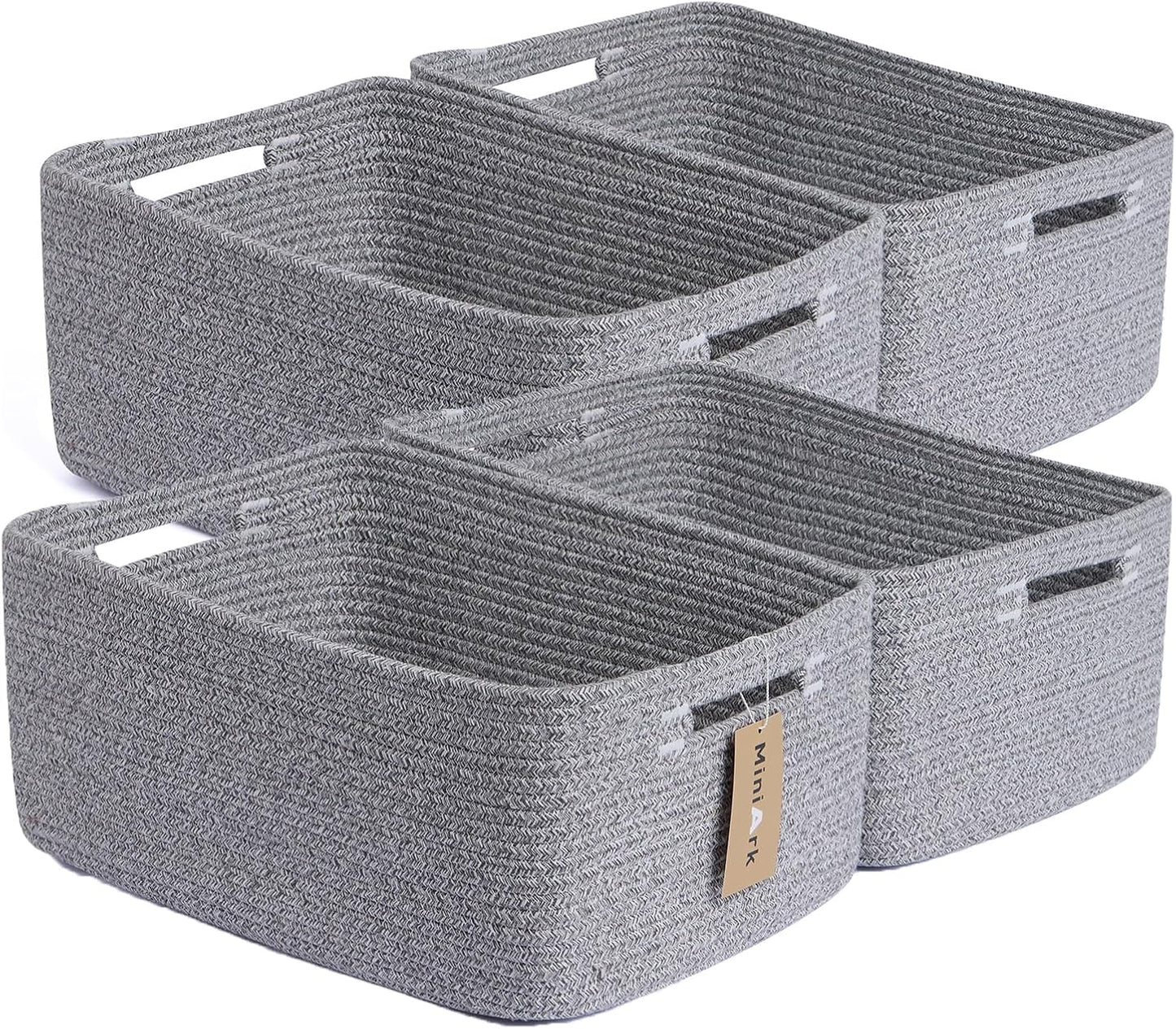 Large Storage Baskets for Organizing, Closet Shelf Baskets for Clothes Blanket Towels, Baby