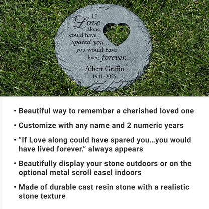 Let's Make Memories Personalized Memorial Stone - Sympathy Garden Marker - Durable