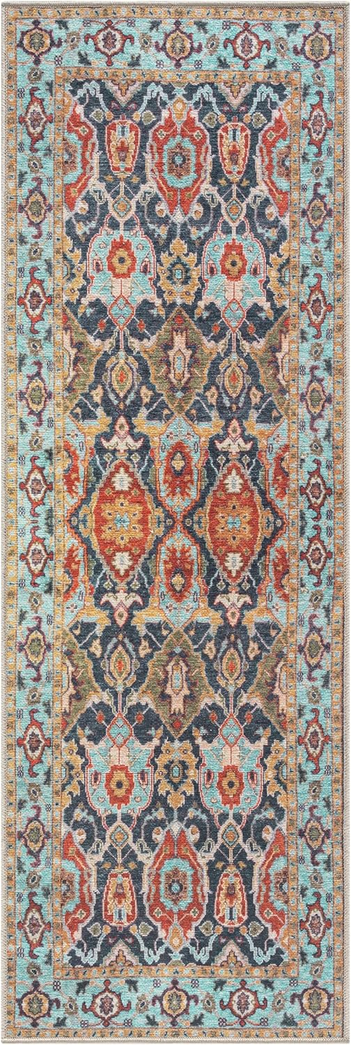 Keen Home Design 2x7 Rug - Machine Washable Runner Rug with Non-Slip Backing, Ideal for Hallway