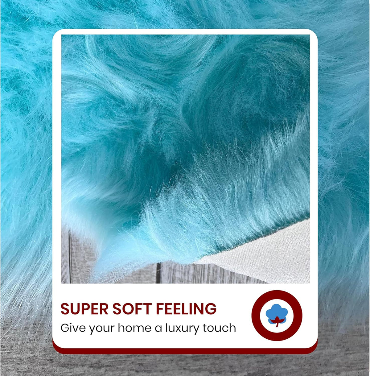 LAMBZY Faux Sheepskin Super Soft Hypoallergenic Free Shape Silky Shag Rug, Luxury Shaggy Plush