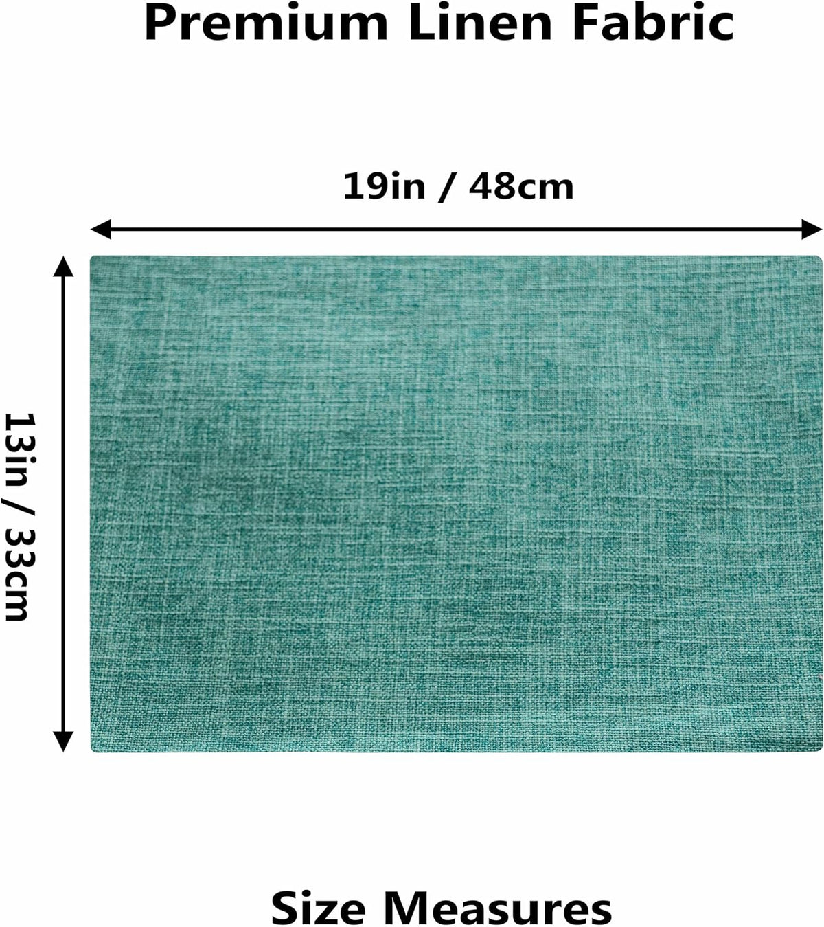 Home Brilliant Teal Placemats Set of 8 Heat Resistant Dining Table Place Mats for Kitchen Table
