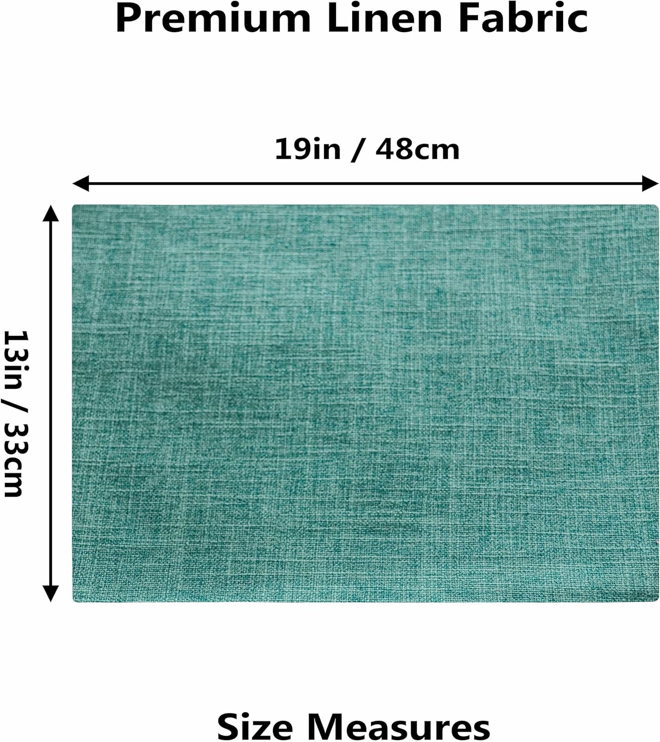 Home Brilliant Teal Placemats Set of 8 Heat Resistant Dining Table Place Mats for Kitchen Table