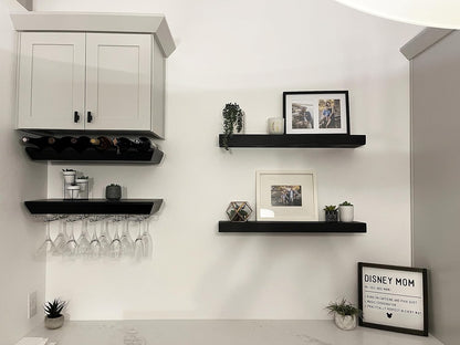 joelsantiques - 24 Inch Wooden Floating Shelves for Wall - 24x8x2 in - Made of Natural Wood - Short