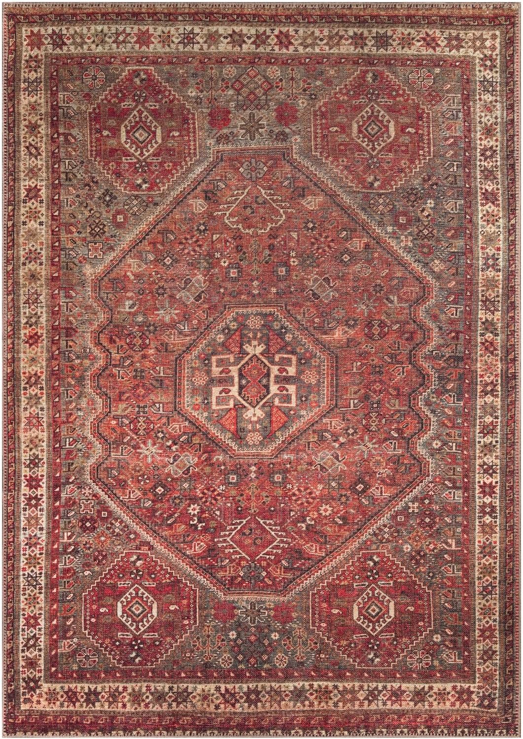 Keen Home Design 6x9 Rug - Machine Washable Area Rug with Non-Slip Backing, Ideal for Living Room
