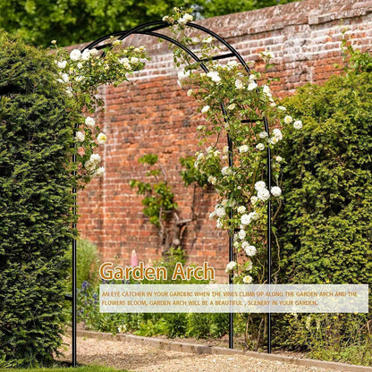 Garden Arch Trellis for Climbing Plants Outdoor Wedding Arches for Ceremony Black Metal Garden