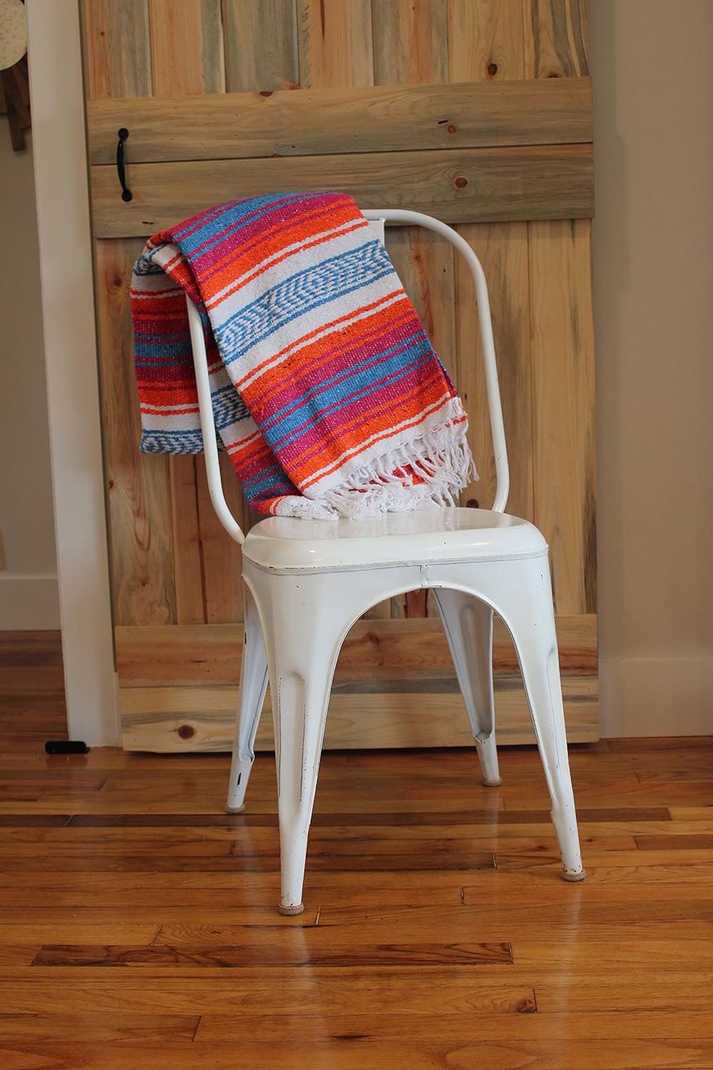 Del Mex Classic Mexican Blanket, Large Authentic Woven Falsa Throw (70"x50"), Artisan Southwest