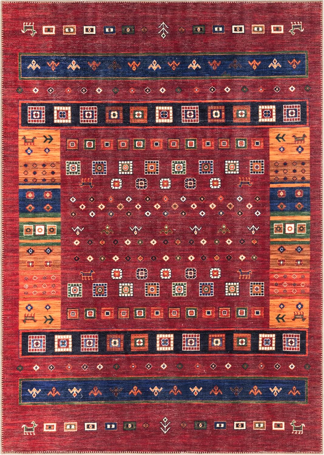 Keen Home Design 6x9 Rug - Machine Washable Area Rug with Non-Slip Backing, Ideal for Living Room