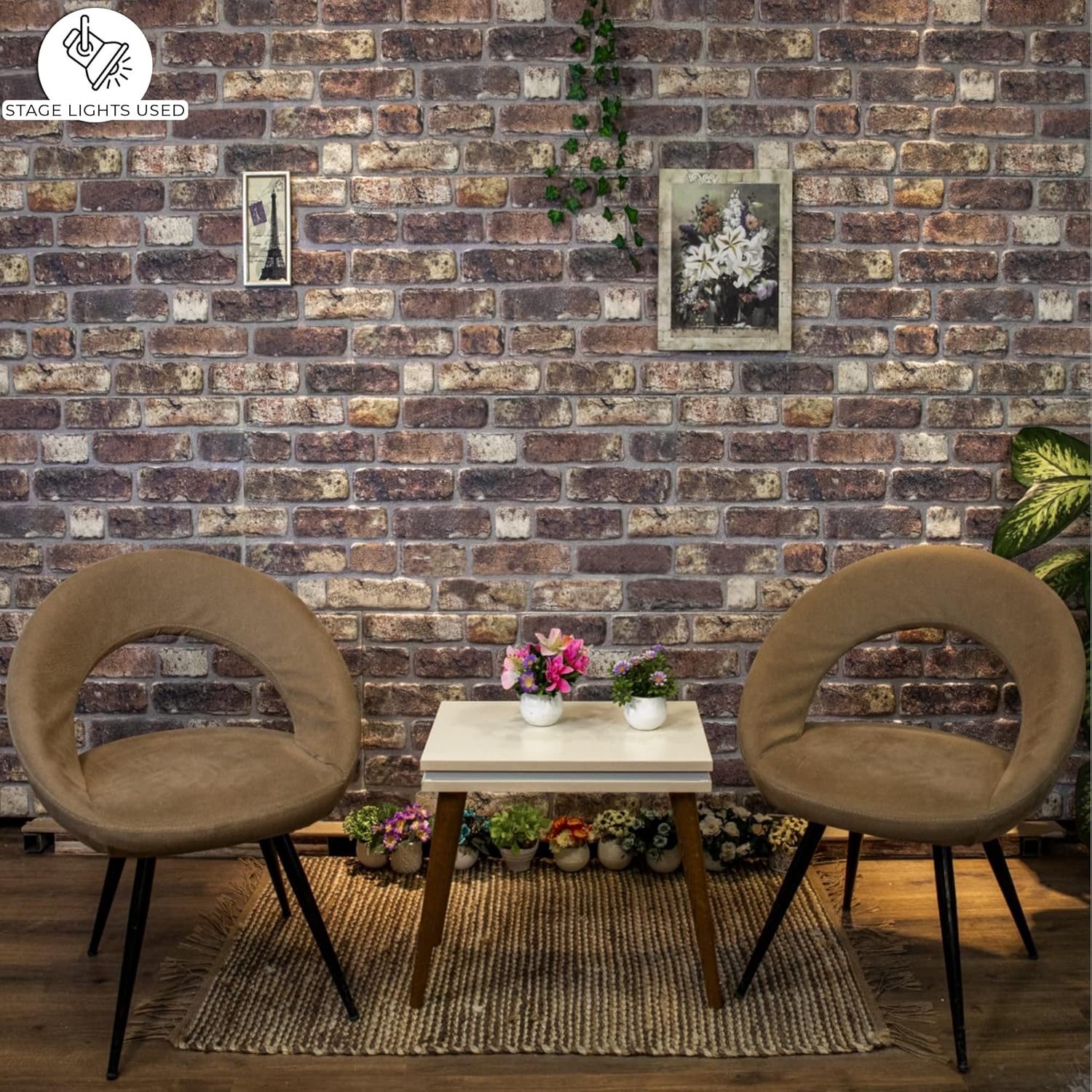 Dundee Deco 3D Wall Panels Faux Brick - Cladding, Grey Brown Stone Look Wall Paneling, Styrofoam