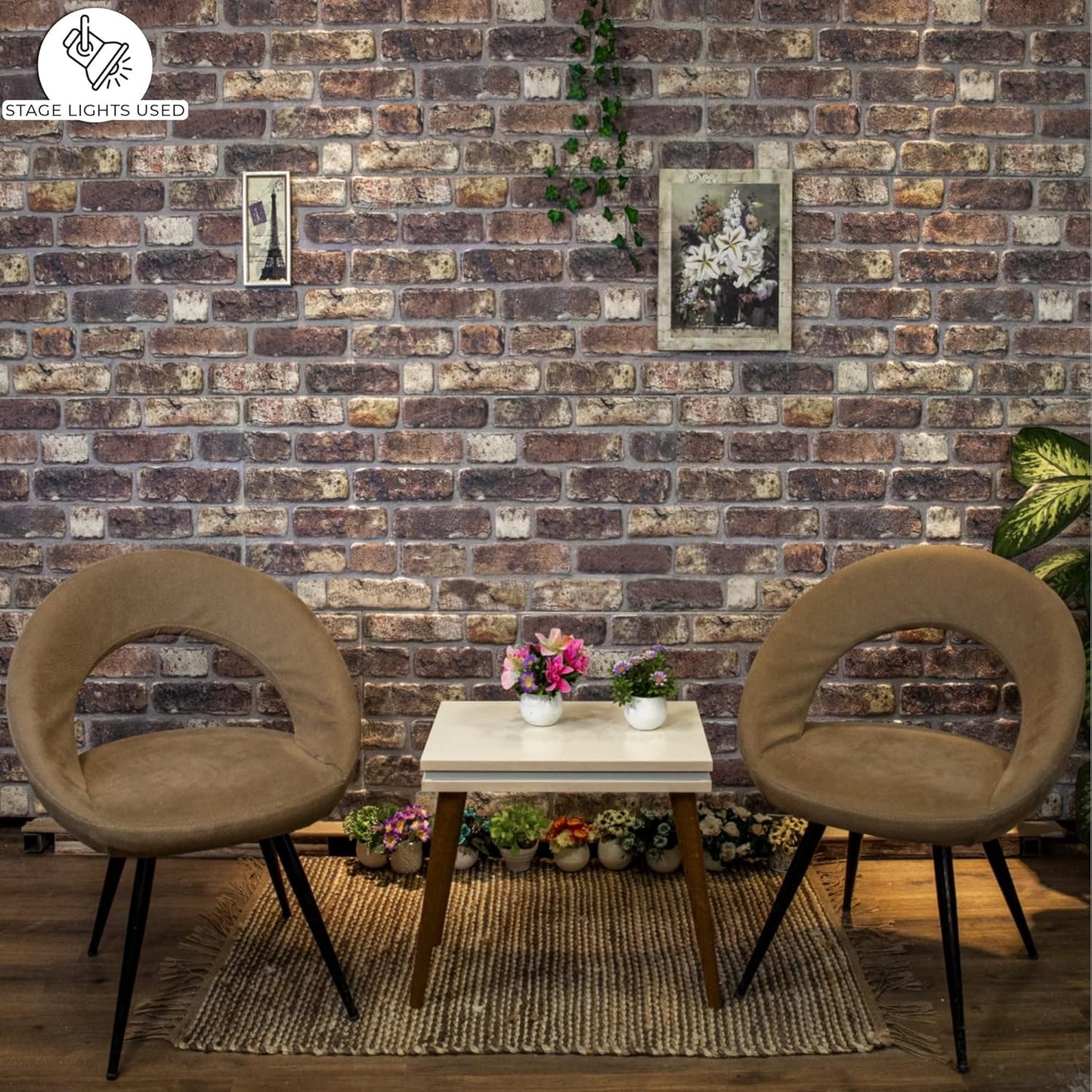 Dundee Deco 3D Wall Panels Faux Brick - Cladding Grey Brown Stone Look Wall Paneling, Styrofoam