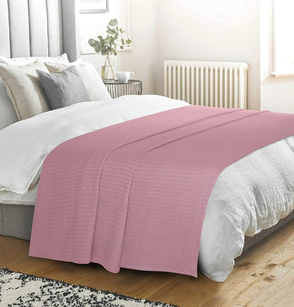 BELIZZI HOME 100% Cotton Bed Blanket, Breathable Bed Blanket King Size, Cotton Thermal Blankets