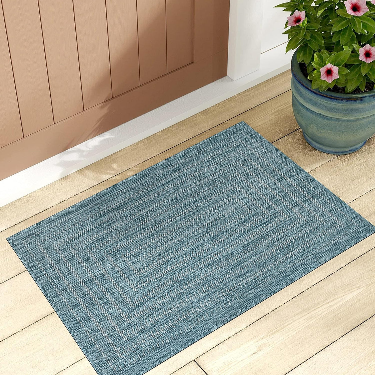 Adiva Rugs Outdoor Indoor Area Rug, Weather Resistant, Easy to Clean, Stain Resistant Floor Mat for