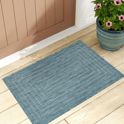 Adiva Rugs Outdoor Indoor Area Rug, Weather Resistant, Easy to Clean, Stain Resistant Floor Mat for