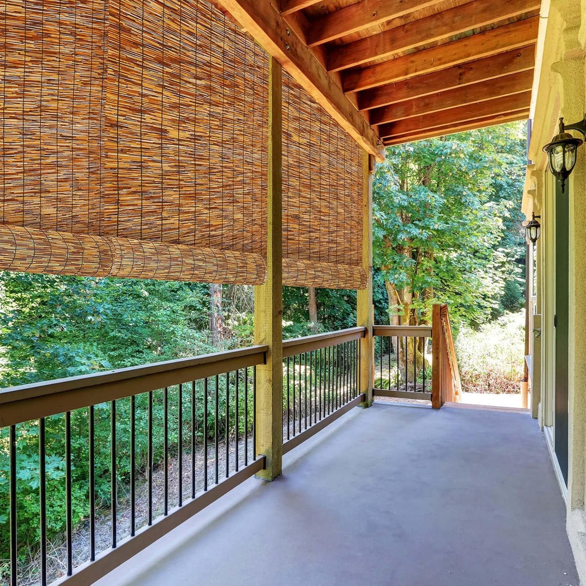 Barydat 1 Pcs 4 x 16.4 ft Bamboo Privacy Screen, Reed Fence Roller Patio Decorative Fences Reed