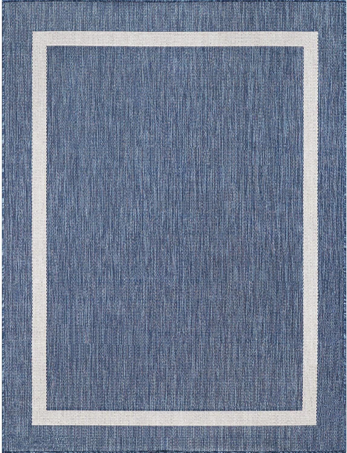Bordered Outdoor Rug 9x12 Washable Outside Carpet for Indoor Patio Porch Waterproof Easy Cleaning
