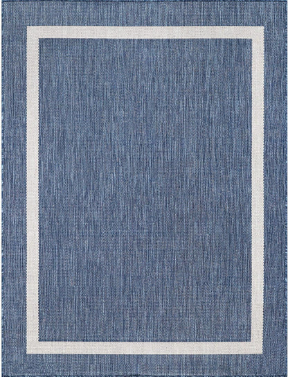 Bordered Outdoor Rug 9x12 Washable Outside Carpet for Indoor Patio Porch Waterproof Easy Cleaning