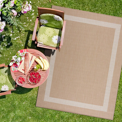CAMILSON Outdoor Rug 8x10, Modern Outside Rugs for Patios Porches Waterproof Durable Washable