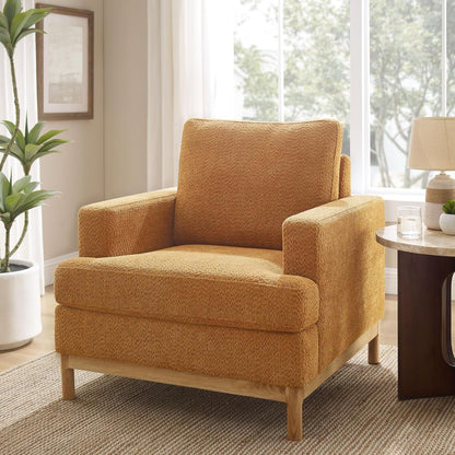 Oversized Accent Chair, Mid Century Modern Upholstered Armchair for Living Room, Comfy Chair for