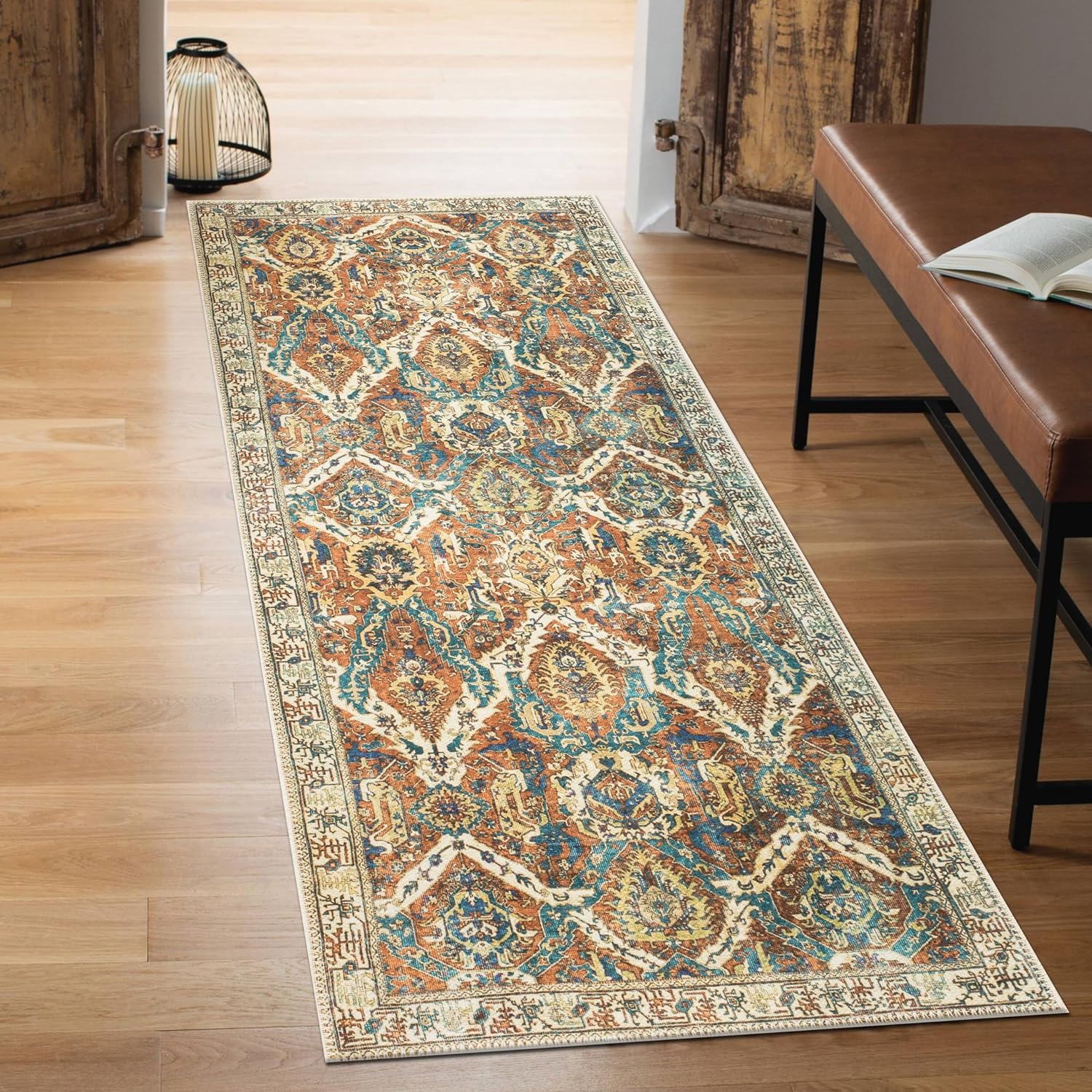 Keen Home Design 2x7 Rug - Machine Washable Runner Rug with Non-Slip Backing, Ideal for Hallway