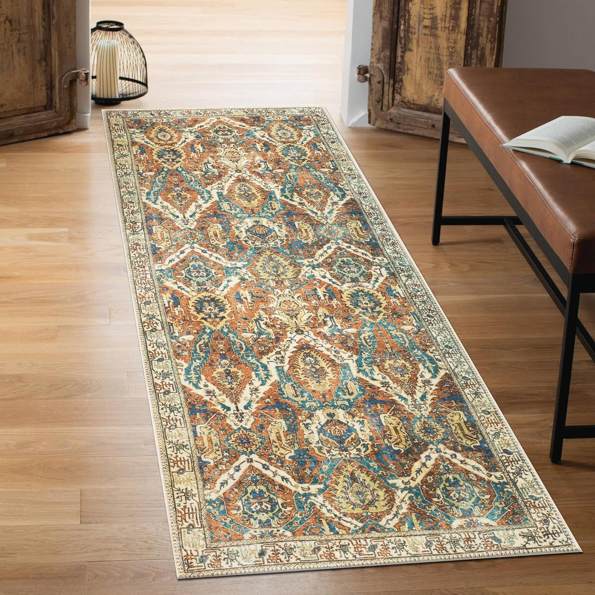 Keen Home Design 2x10 Rug - Machine Washable Runner with Non-Slip Backing, Ideal for Hallway