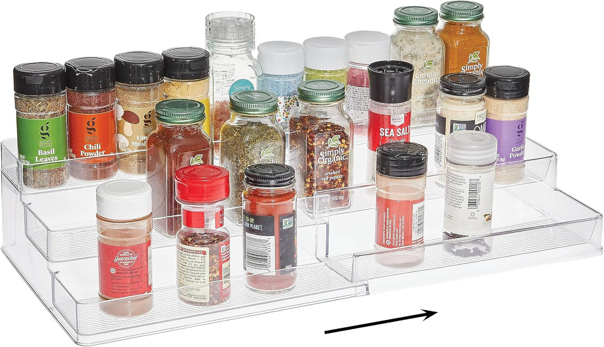 SIMPLEMADE 3-Tier Spice Rack Organizer - Versatile Storage Shelf for Kitchen, Bathroom, Bedroom &