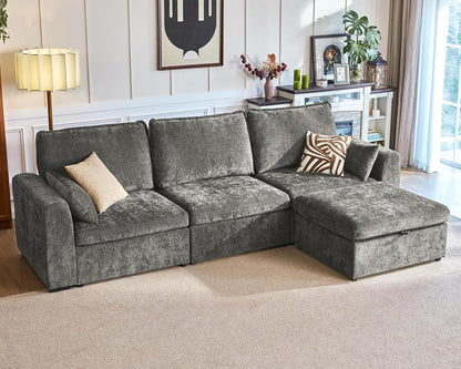 Oversized Modular Sofa Comfy Cloud Couch with Storage, Extra Deep Plush Sectional Sofa Set for