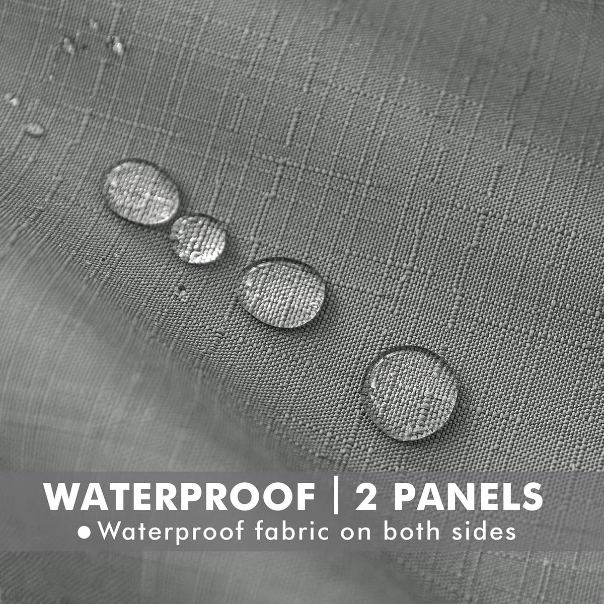 HolidayIdeas 4 Panels Linen Outdoor Curtains for Patio Waterproof Curtains 54" Wide x 84"