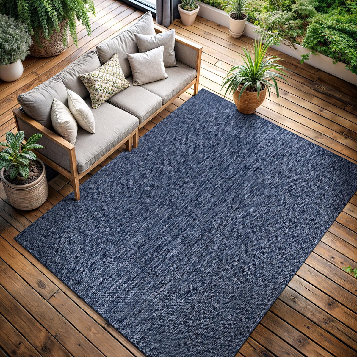 CAMILSON Outdoor Rug 8x10 Modern Area Rugs for Indoor and Outdoor Patios and Porches - Waterproof