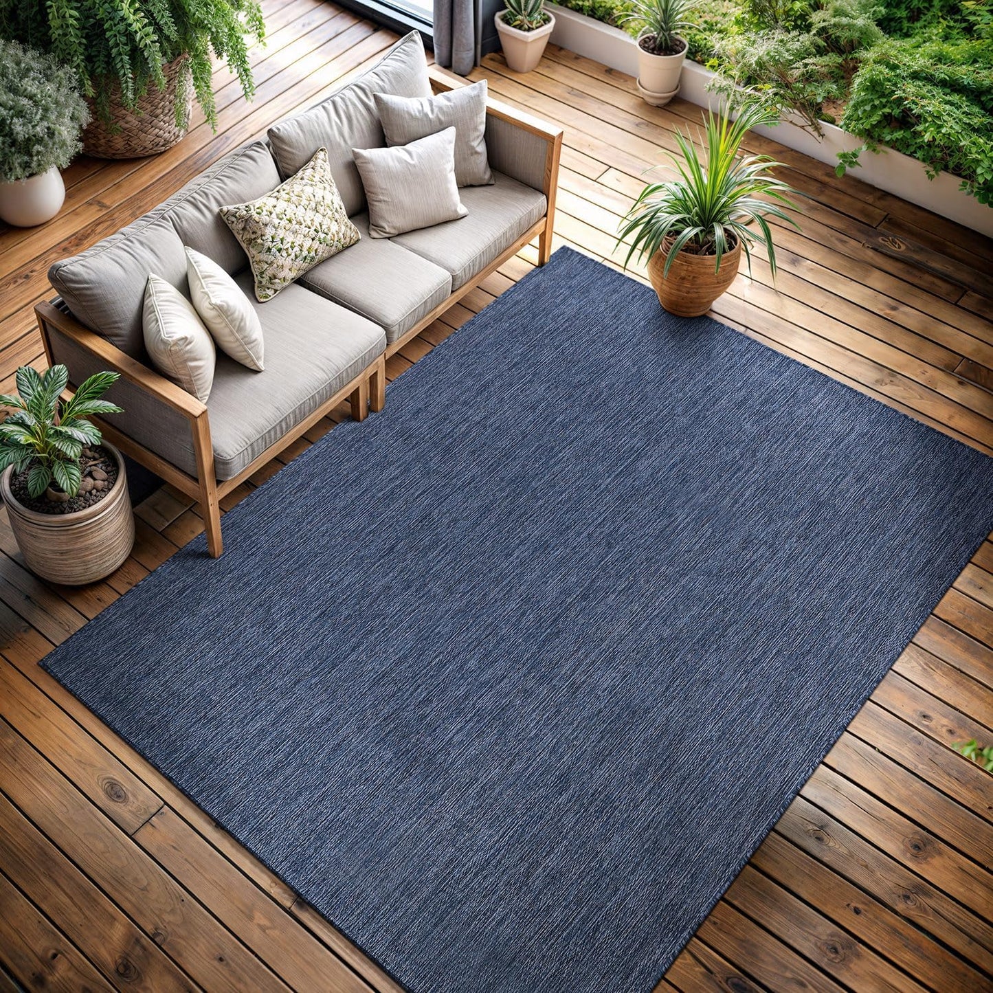 CAMILSON Outdoor Rug 5x7 Modern Area Rugs for Indoor and Outdoor Patios and Porches - Waterproof