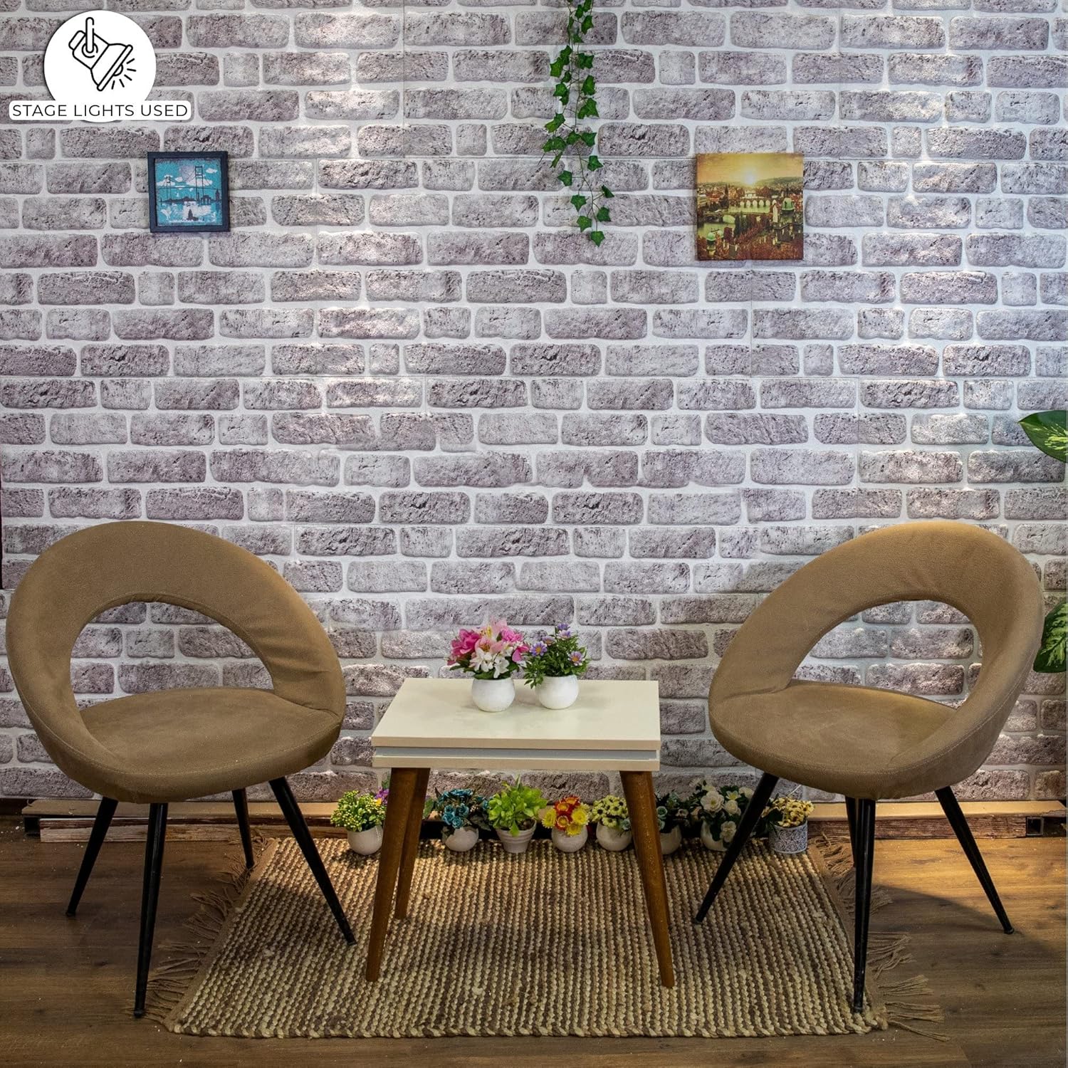 Dundee Deco 3D Wall Panels Faux Brick - Cladding, White Grey Stone Look Wall Paneling, Styrofoam