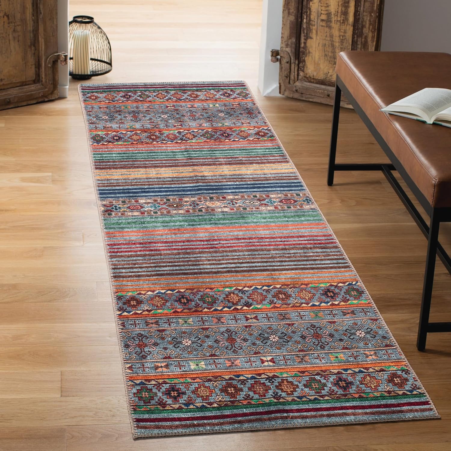 Keen Home Design 2x7 Rug - Machine Washable Runner Rug with Non-Slip Backing, Ideal for Hallway