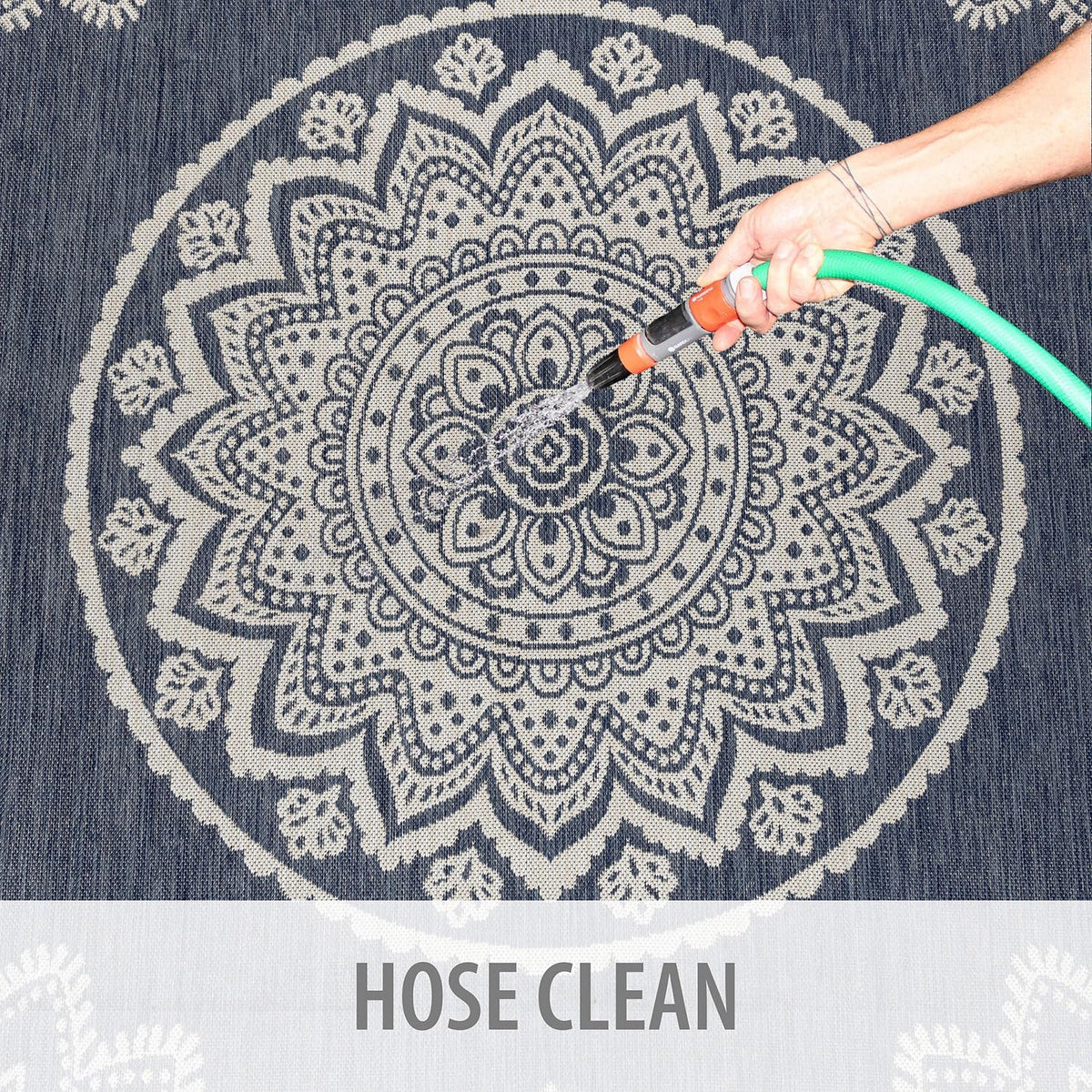 CAMILSON Outdoor Rug 10x14 Modern Area Rugs for Large Indoor and Outdoor Patios and Porches