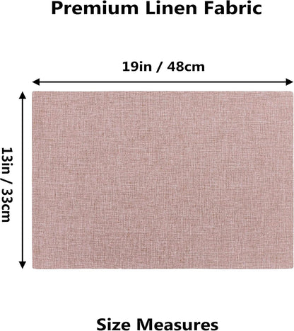 Home Brilliant Placemats Set of 8 Heat Resistant Dining Table Place Mats for Kitchen Table Party