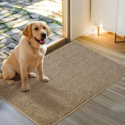 JSEI Dirt Trapper Door Mat 24"x36" Non-Slip Washable Entrance Mat, Dog Doormats, Absorbent &