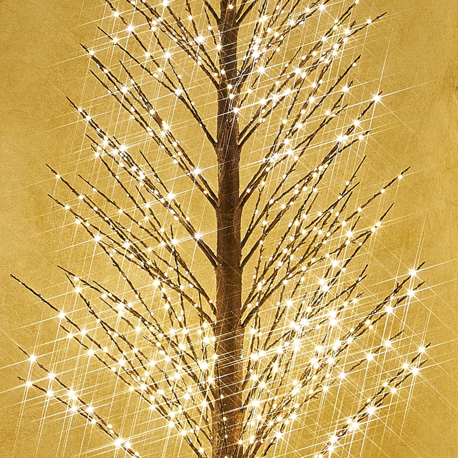 Fudios Lighted Alpine Tree Brown Willow 6FT 810 LED Fairy Lights,Artificial Winter Twig Trees Plug