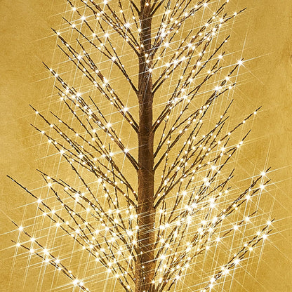 Fudios Lighted Alpine Tree Brown Willow 6FT 810 LED Fairy Lights,Artificial Winter Twig Trees Plug