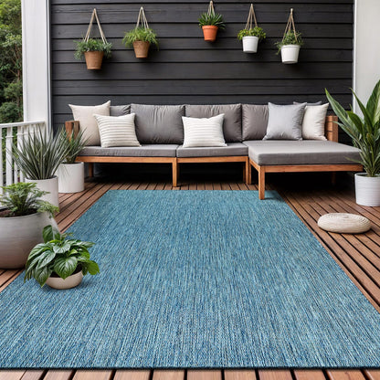 Washable Indoor Outdoor Rug 9x12 Weather Resistant Area Rugs Modern Solid for Porch Deck Balcony