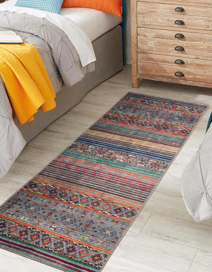 Keen Home Design 2x10 Rug - Machine Washable Runner Rug with Non-Slip Backing, Ideal for Hallway